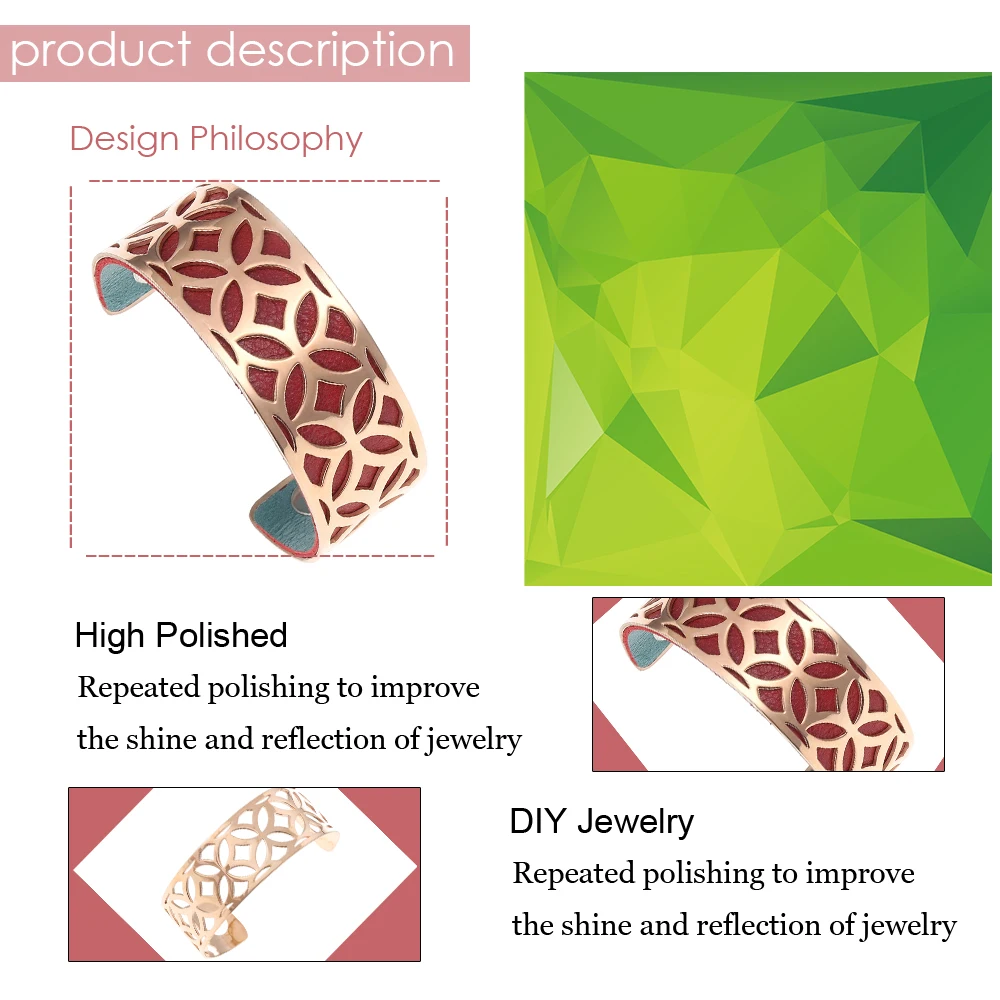 Кремо жоржет браслеты из розового золота для женщин Bijoux Acier Inoxidable Femme Браслет-манжета Manchette сменный