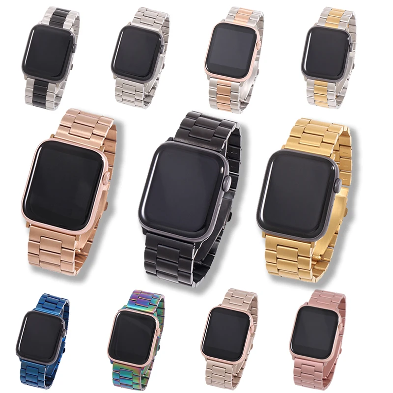 

Band For Apple Watch 5 4 3 2 1 42mm 38mm 40MM 44MM Metal Stainless Steel Watchband Bracelet Strap for iWatch Series accessories