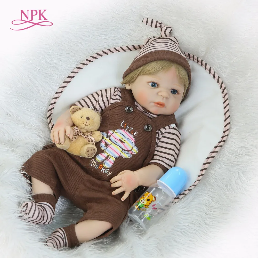 

NPK Lifelike Reborn Baby Dolls 46CM Babies Doll Full Vinyl Body So Truly Boy Model Doll For Toddler bebes Kids Toy Gifts