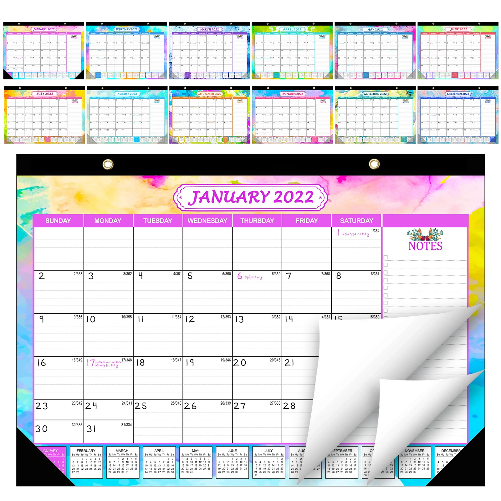 2021 2022 Desk Calendar 18 Months Large Monthly Desk Calendar July 2021 December 2022 Practical Hanging Calendar For Office|Calendar| - Aliexpress