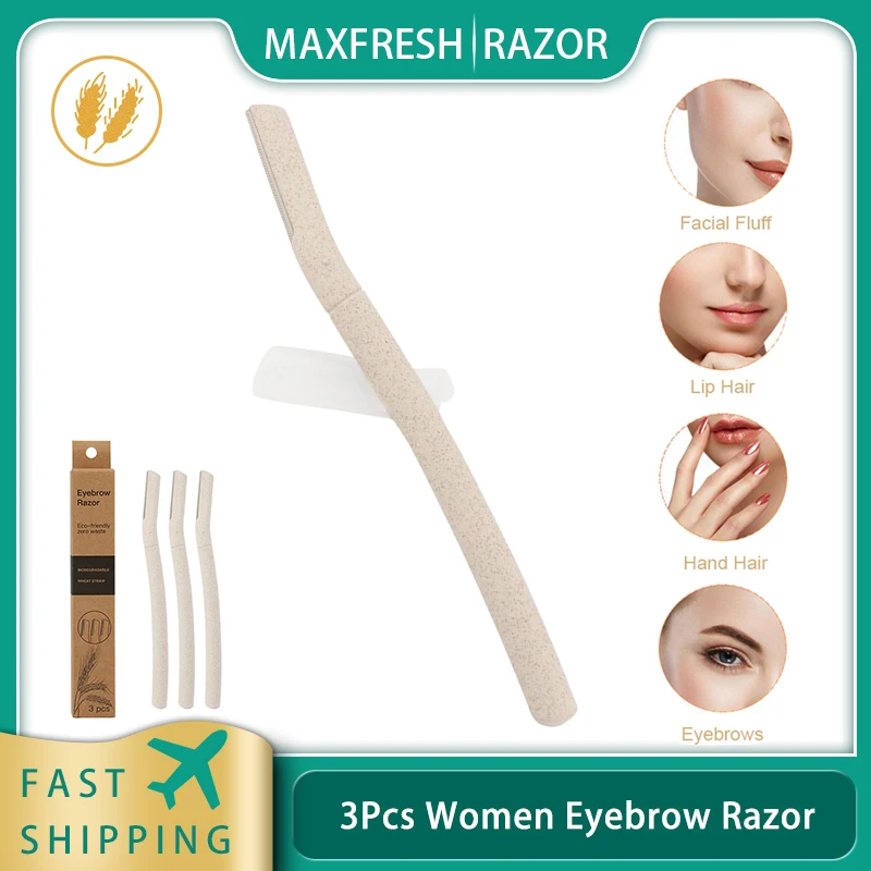 

3Pcs Eyebrow Razor Beauty Makeup Eye Brow Trimmer Women Razor ECO-Friendly Material Facial Razors Hair Removal Tools