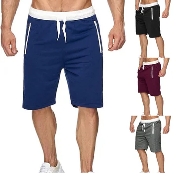 

2020 Men Casual Shorts Summer Drawstring Gym Sports Jogger Running Basketball Soccer Training Athletic Train Knee Short Pant