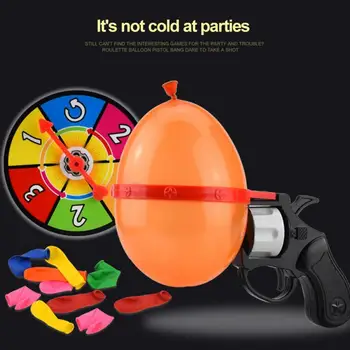 

1 Set Kids Child Turntable Balloon Gun Toy Birthday Party Parent-child Friends Interactive Surprised Game Eating Chicken Game