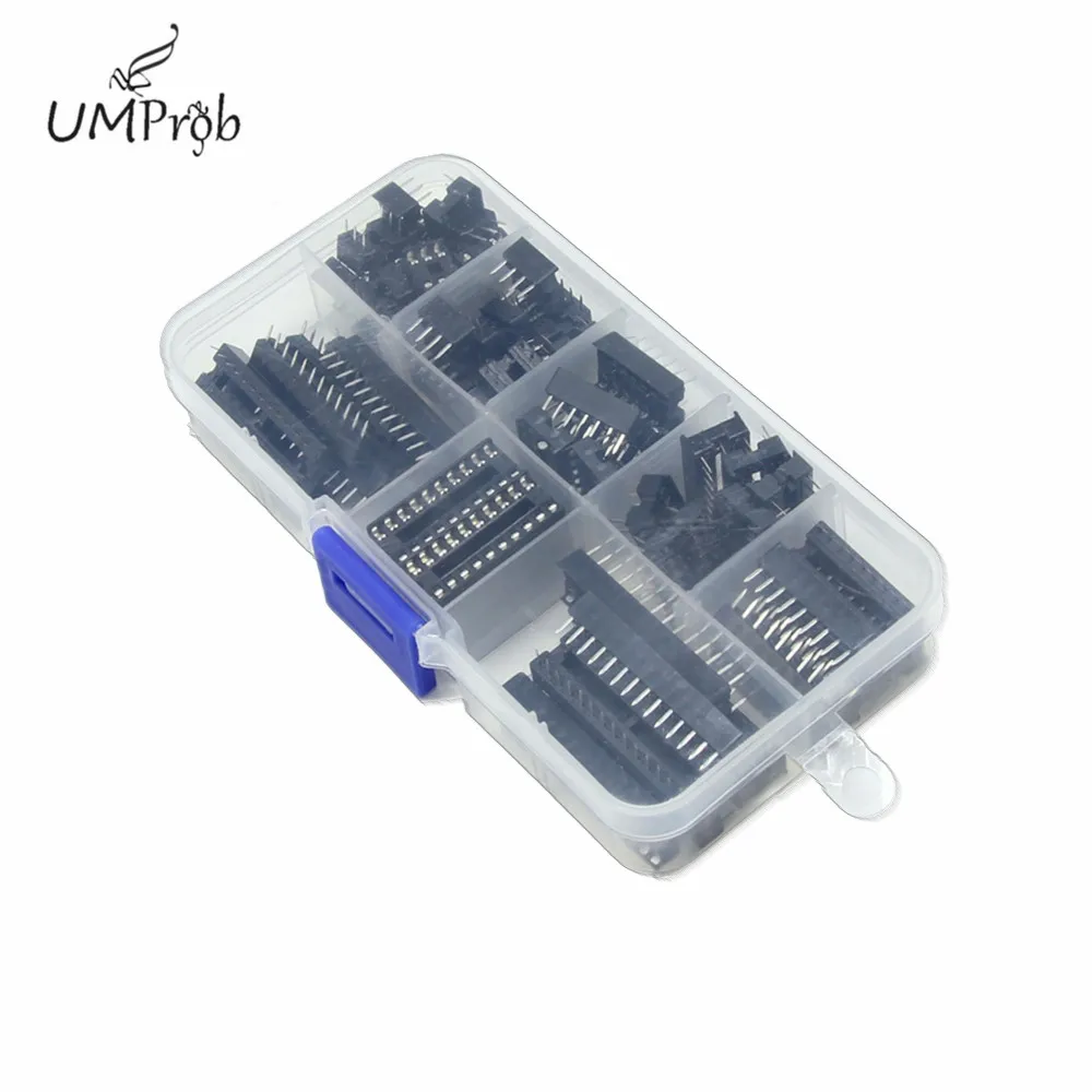 66 шт./лот DIP IC розетки адаптер тип пайки комплект розеток 6 8 14 16 18 20 24 28 Pin для arduino PCB