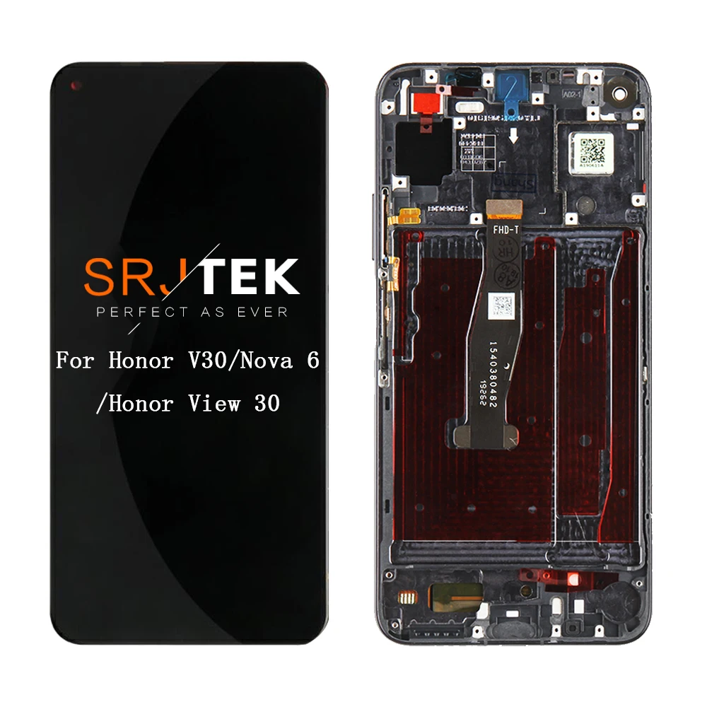 

For Huawei Honor V30 LCD For Honor View 30 Glass Touch Panel Sensor For Huawei Nova 6 Display Screen Replacement With Frame