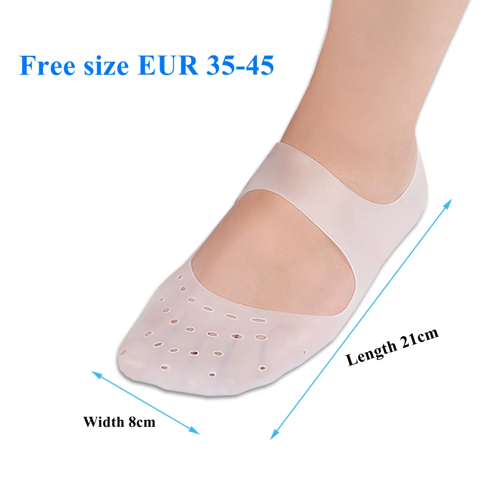 Силиконовые гелевые компрессионные увлажняющие носки для плоской стопы, поддержка свода стопы, ортопедические стельки, Подошвенный Фасциит, трещины пятки, уход за ногами