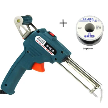 

220V 60W EU/US Automatic Welding Torches Green Send Tin Desoldering Pump Welding Tool Get Free 50g 1.0mm Welding Wire