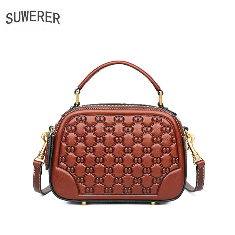 

Women Genuine Leather bag 2019 new Messenger bag female Vintage fashion leather shoulder messenger bag