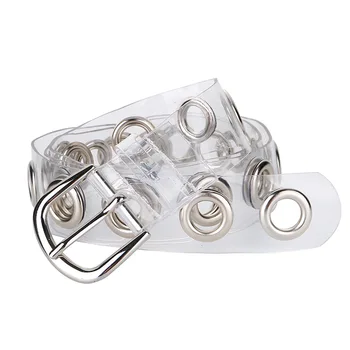 

2020 Fashion Transparent Belts for Women Pin Buckle Colorless Women Belts Fashion Personality Joker Resin Plastic belts