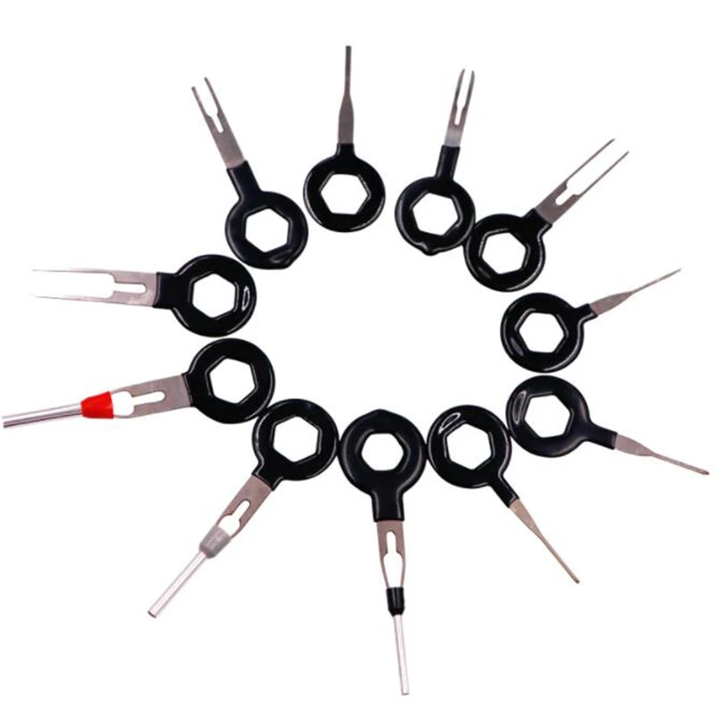 11PC Terminal Removal Car key Tool Wiring connector Pin Release Extractor Puller 11PC Terminal Removal Car key Tool Wiring connector Pin Release Extractor Puller