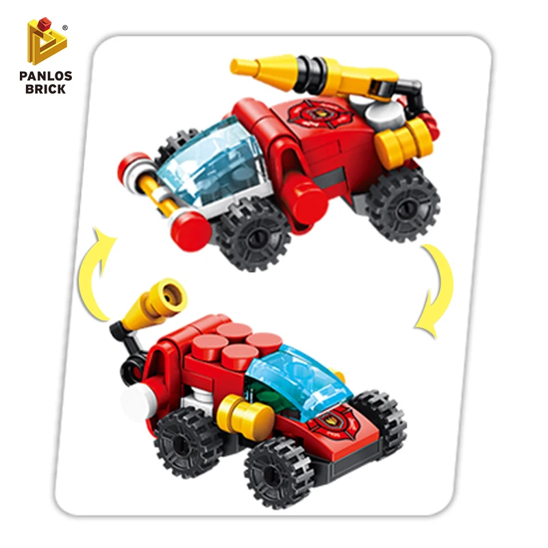 

Building Blocks Firefighting Boat SWAT Police Plane Robot Dog Car City Engineering Truck Mini Plastic Gift Fun Toy For Kid Boy