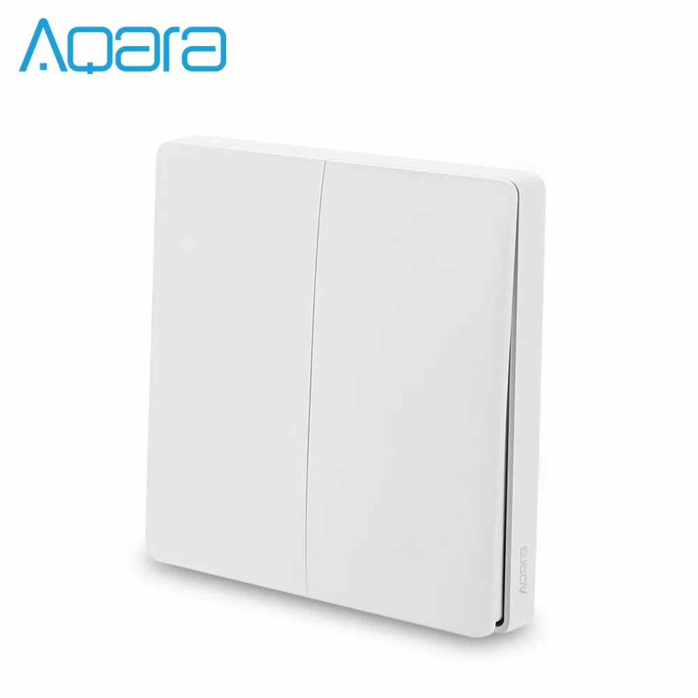 

Original Aqara Smart Light Wall Switch Double Key Mi Home App Remote Control Wireless ZigBee Version International Edition