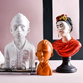 

Abstract Sketching Sculpture Van Gogh Statue Resin Figurines For Home Decoration Crafts Showcase Display Props Birthday Gifts