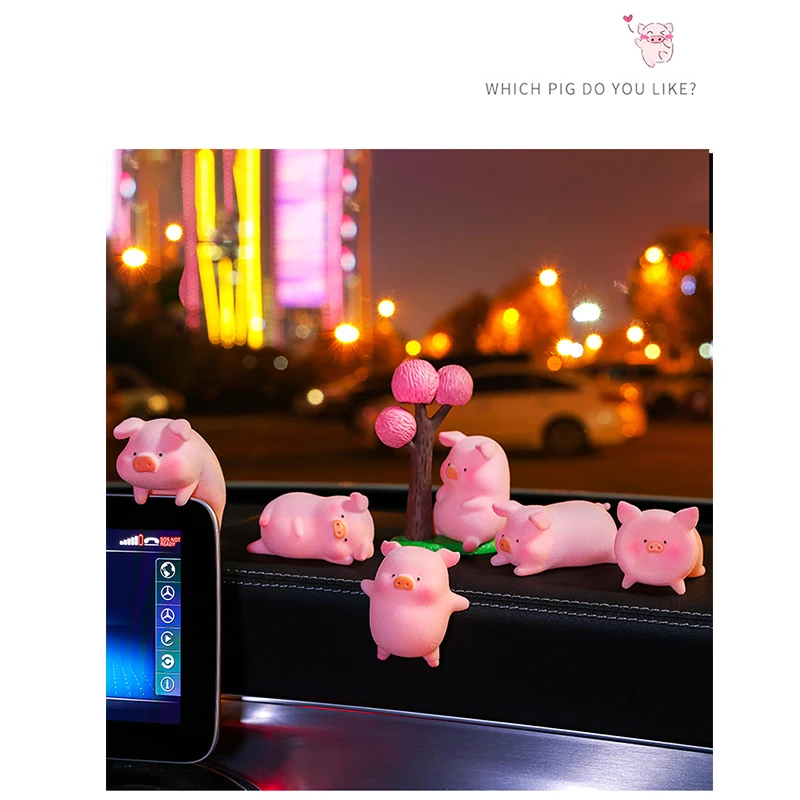 Tableau de bord de voiture cochon rose mignon à la mode, poupée drôle  Anime, accessoires d'intérieur de voiture, jouets populaires pour femmes  filles - AliExpress