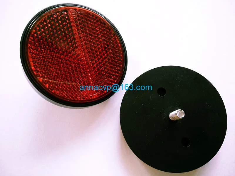 trailer round reflector light lamp trailer parts red (4)
