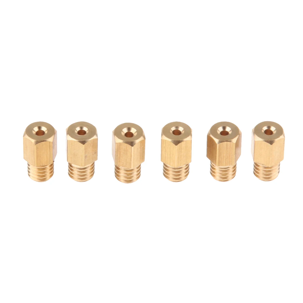 6 Pcs Motorcycle Carburetor Hex Head Main Jet Set 100 110 120 130 140 150 Size - M5 Thread