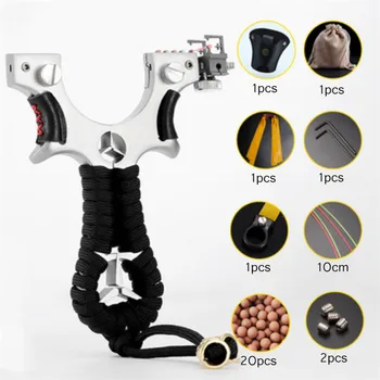 

New hunting slingshot stainless steel slingshot flat rubber band outdoor shooting game high quality professional slingshot 2019