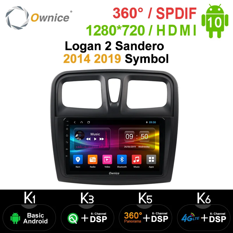Ownice K3 K5 K6 Android 9 0 8 ядерный автомобильный радиоприемник GPS для Renault LOGAN II Duster DACIA DOKKER