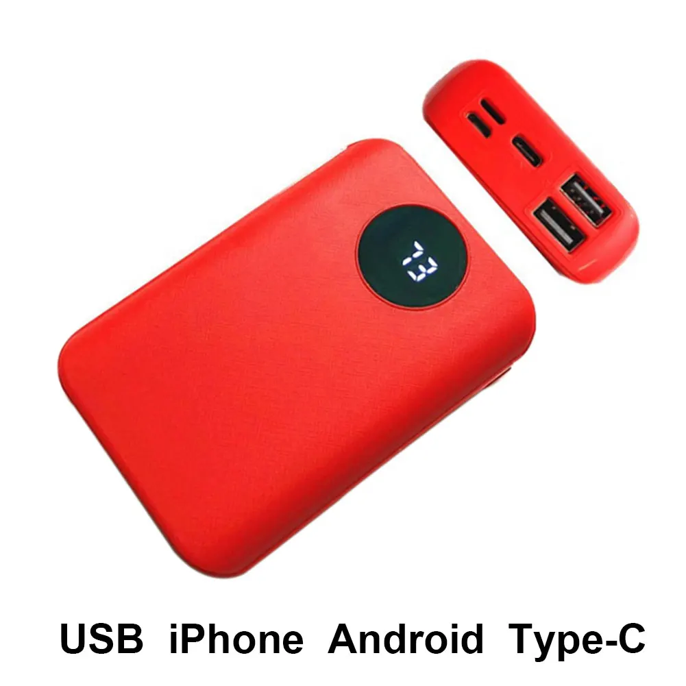 

3 Batteries Dual USB Led Practical No Welding Shell Mobile Phone Digital Charger Box DIY Accessory Power Bank Case Type C