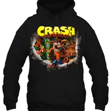 Primark Crash Bandicoot Gamer Официальный Черный Великобритания Размеры M XXL для мужчин женщин Уличная толстовки кофты