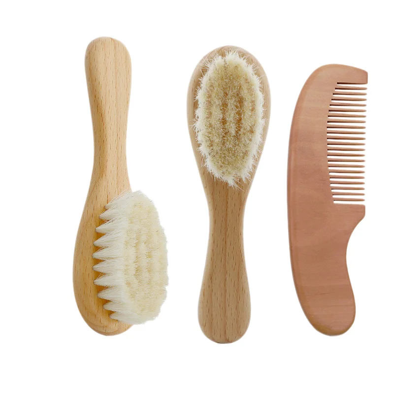 baby wooden hair brush