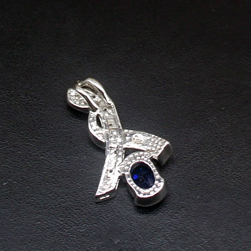 Gemstonefactory Jewelry Big Promotion 925 Silver Unique White Opal Sapphire Women Ladies Gifts Necklace Pendant 20214529