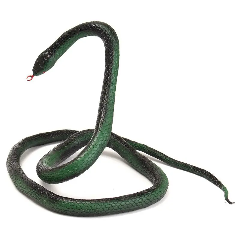 

Horror Fake Snake Soft Rubber Mischievous Toy Halloween Decoration Fake Snake Garden Props Scare Birds