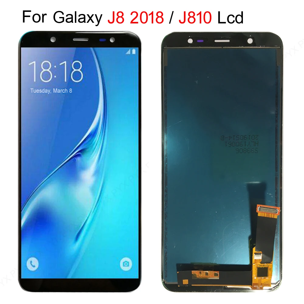 ЖК-дисплей для Samsung Galaxy J8 5 8 J810 сменный сенсорный экран с регулировкой яркости 2018
