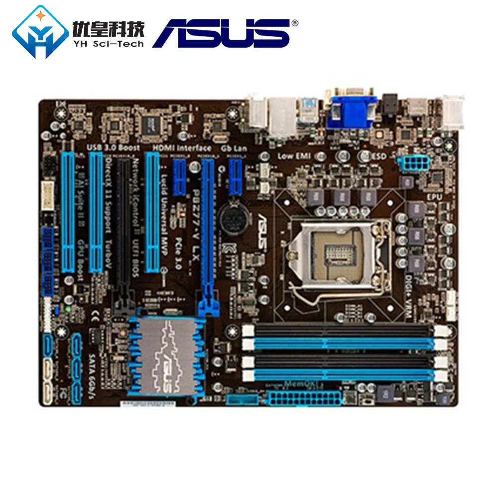 Asus P8Z77-V LX Intel Z77 Оригинальное настольное гнездо для материнской платы LGA 1155 Core i7/i5/i3/Pentium/Celeron DDR3 32G ATX