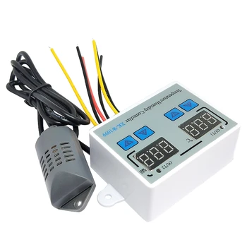 

NEW-XK-W1099 Dual Digital Thermostat Humidistat Egg Incubator Temperature Humidity Controller Regulator Thermometer Hygrometer 1