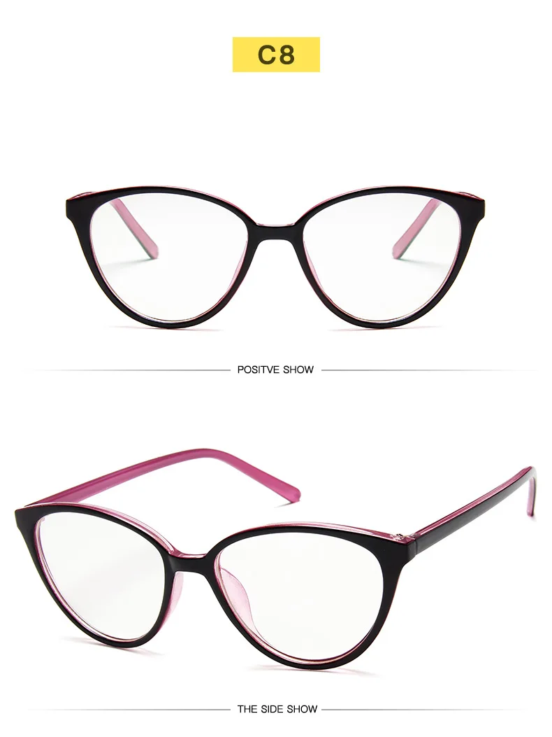 Винтажные Женские оправы для очков кошачий глаз, фирменный дизайн, прозрачные линзы, оправа для очков для женщин, очки для женщин, оправа для очков
