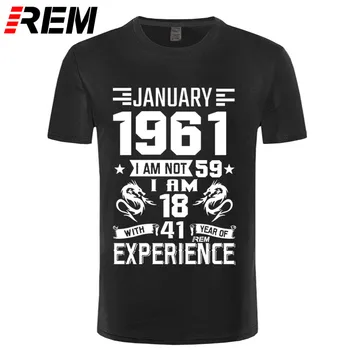 

April May June July August September 1961 YEARS shirt Men's Short Sleeve T shirt Printed Casual Fashion January February March