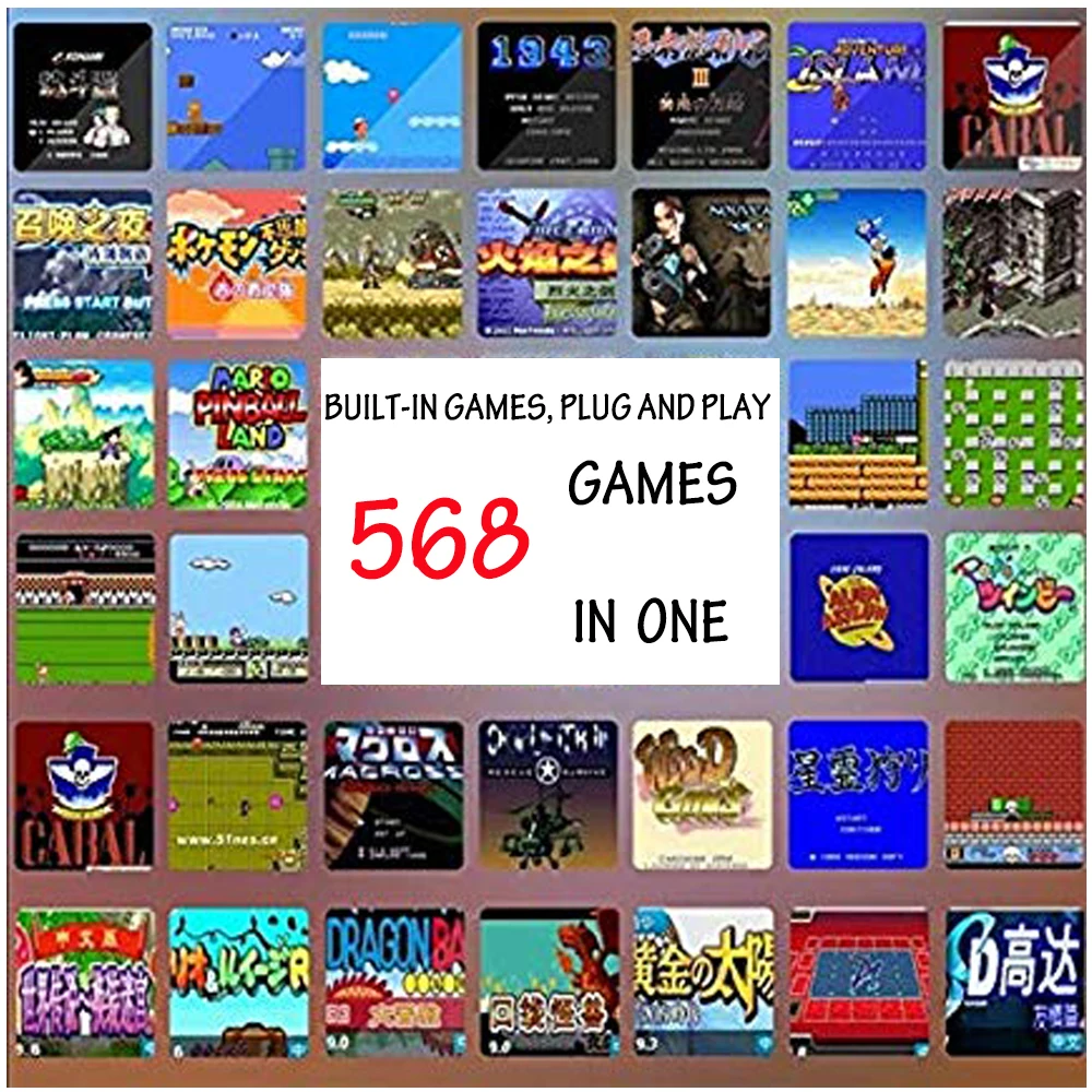 4K Wireless Console Game Stick Video Game Console Built in 568 Classic Game 8 Bit Mini Retro Controller HDMI Output Dual Player