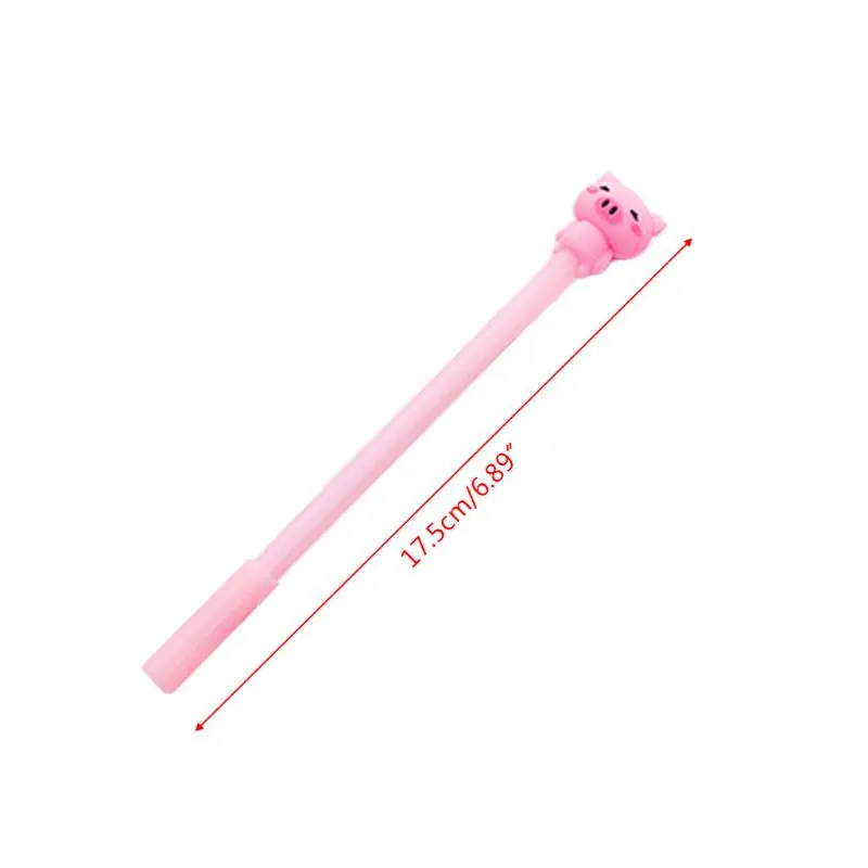 4pcs/set 0.38 mm Cute Pink Pig Expression Gel Pen Signature Pens School Office Supply Stationery Promotional Gift