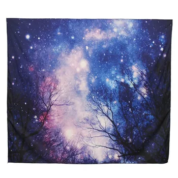 

Botique-Galaxy Forest Mandala Tapestry Wall Hanging Throw Dorm Bedspread Yoga Mat Decor