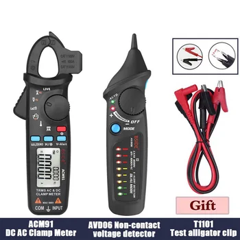 

NEWEST Acm91 black + avd06 black + t1101 test clamp wire low impedance DC small current available auto repair clamp multimeter