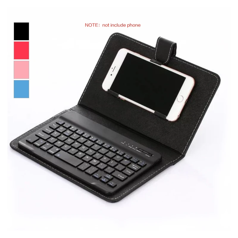 

Bluetooth Wireless Keyboard with PU Leather Case Protective Cover for iPhone iPad Huawei Xiaomi Samsung Mobile Phone Tablet