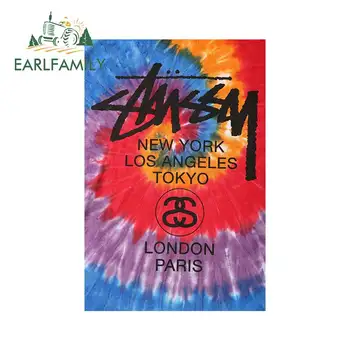 

EARLFAMILY 13cm x 8.7cm For Stussy Bumper Car Stickers DIY Decal Custom Printing Vinyl Material Occlusion Scratch Decoration