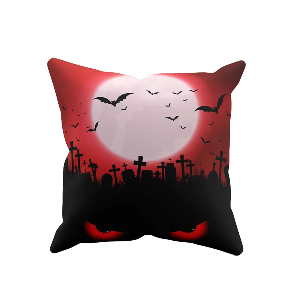 

Halloween Pumpkin Throw Pillow Cover Pillowcases Decorative Sofa Cushion Cover Size 45cmX45cm Skull Pumpkin Pumpkins Tree Witch