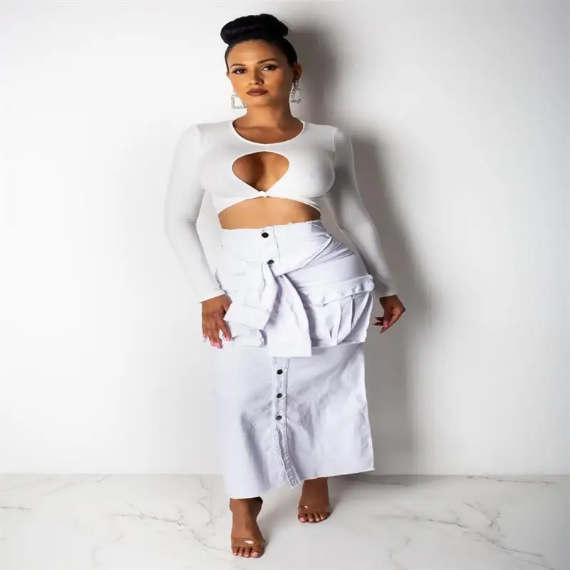 Летняя уличная женские с высокой талией на лодыжке-Длина зимних юбок модная Новая женская однобортная прямые шнуровка юбка с карманом SJ3273