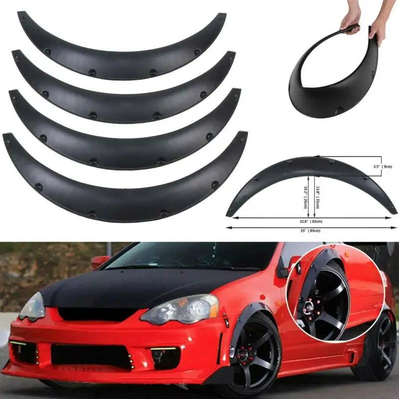 Guardabarros Universal Flexible para coche, arcos de rueda de Cuerpo Extra  ancho, 3,5 /90mm, 4 unidades - AliExpress