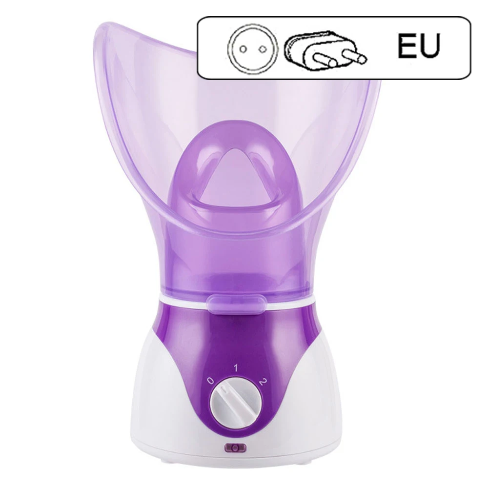 EU Plug Пароварка для лица, термальный распылитель для лица, глубокое очищение, очиститель для лица, пароварка, машина для ухода за кожей, инструмент для лица, красота, пароварка, устройство - Цвет: EU Plug