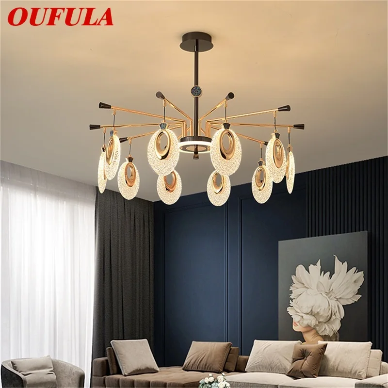 

OUFULA Nordic LED Chandelier Lamps Fixtures Creative Pendant Light Home for Living Room Decoration