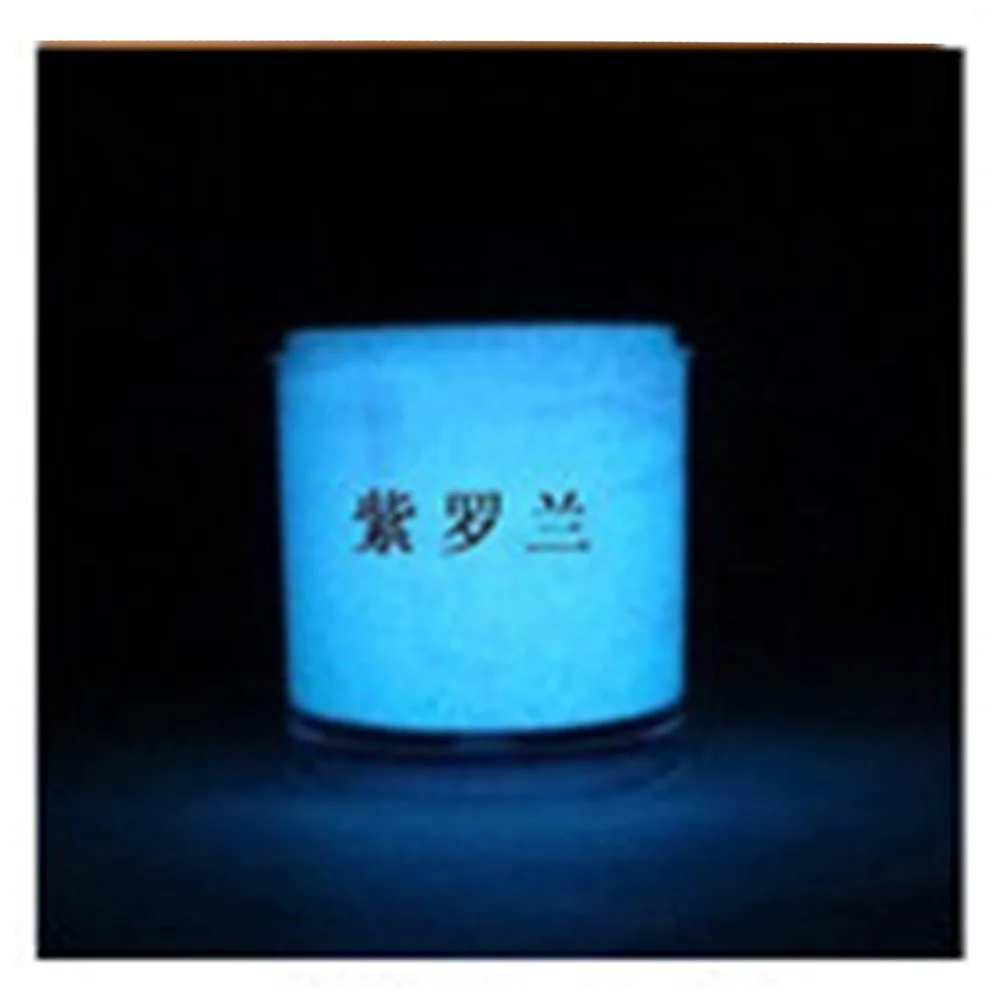 Violet Luminous Acrylic body paint with brushes Pigment Phosphor paint Powder Luminescent paint Glow at Night Coating 10g - Цвет: Violet