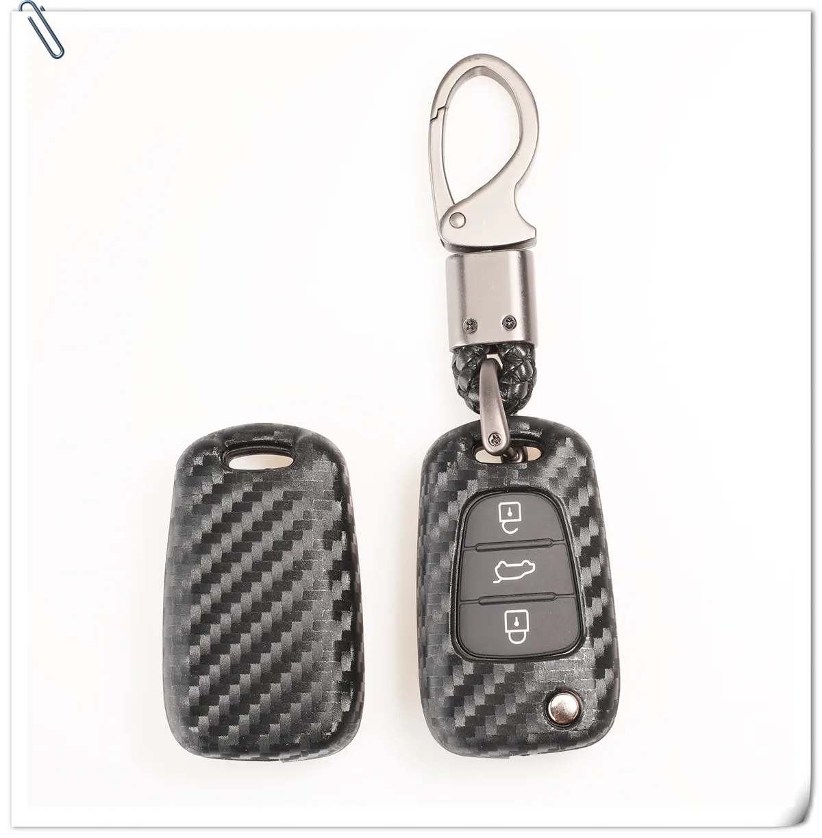 Custodia protettiva per chiave in Silicone in fibra di carbonio da 10 pezzi per Kia K2 K5 Sportage Sorento Hyundai i20 i30 i35 iX20 iX35 Solaris Verna - Hf90bb6c6a8be499f85a1d18b4f13b8bfC