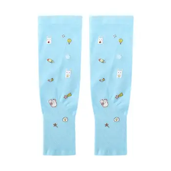 

Baby Kids Summer UV Protection Arm Sleeves Cartoon Floral Animal Cycling Sunscreen Cooling Ice Silk Sleeveless Gloves