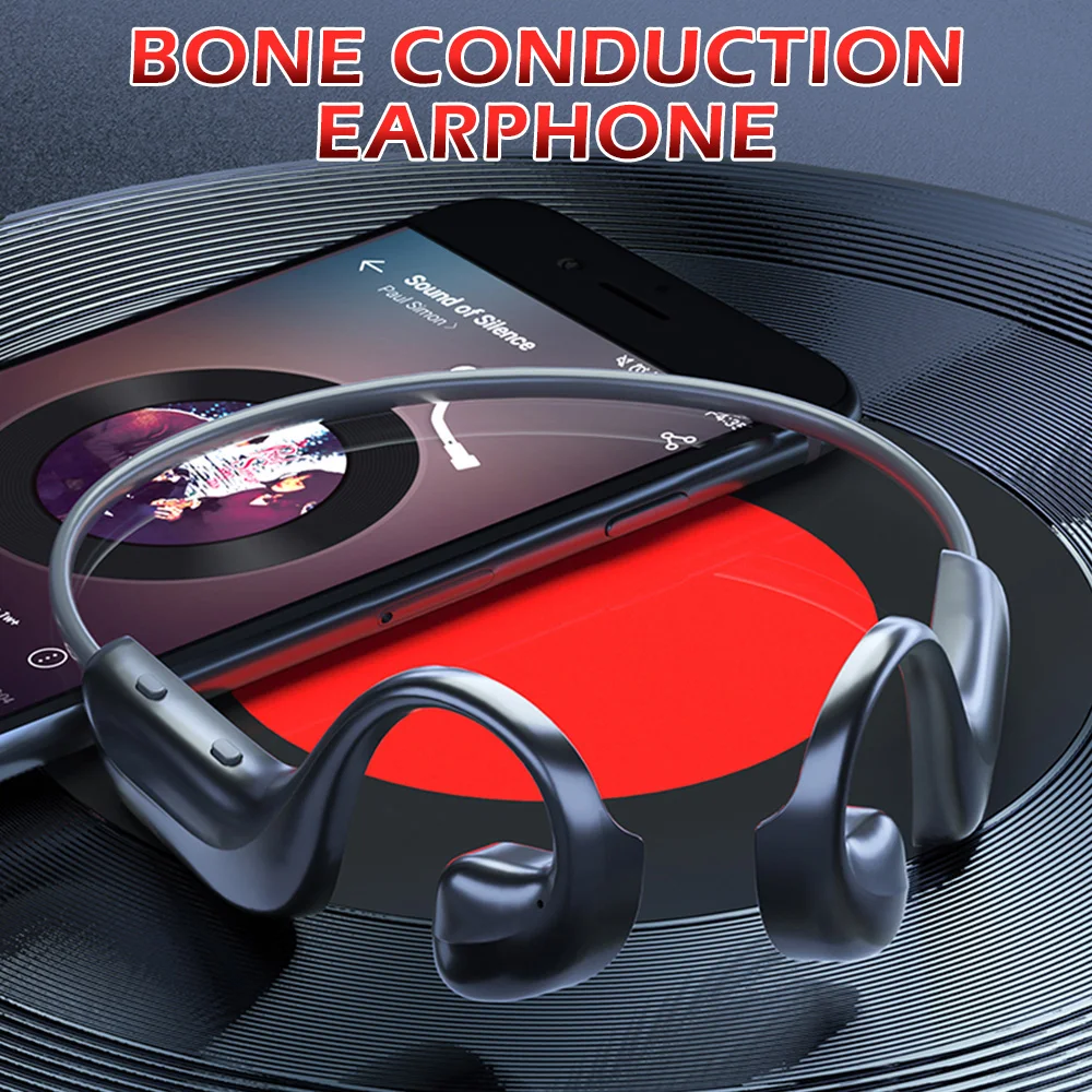 G100 Bone Conduction Bluetooth 5 0 Earbuds Headset Wireless Headphone Waterproof Sport Earphones With Microphone For All Phone