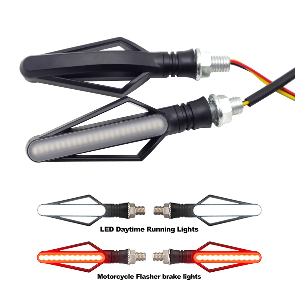 

Universal Motorcycle turn signal Lights Flowing flicker led Blinkers Flasher FOR suzuki v strom bmw f650gs suzuki intruder 800