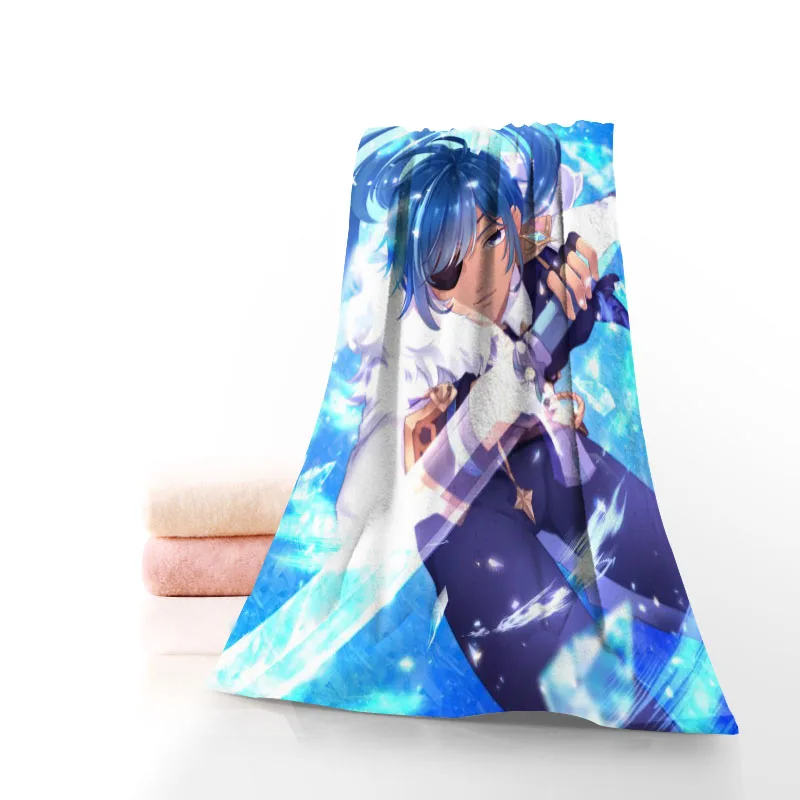 Kaeya genshin impact Towel Printed Cotton Face/Bath Towels Microfiber Fabric For Kids Men Women Shower Towels 70X140cm