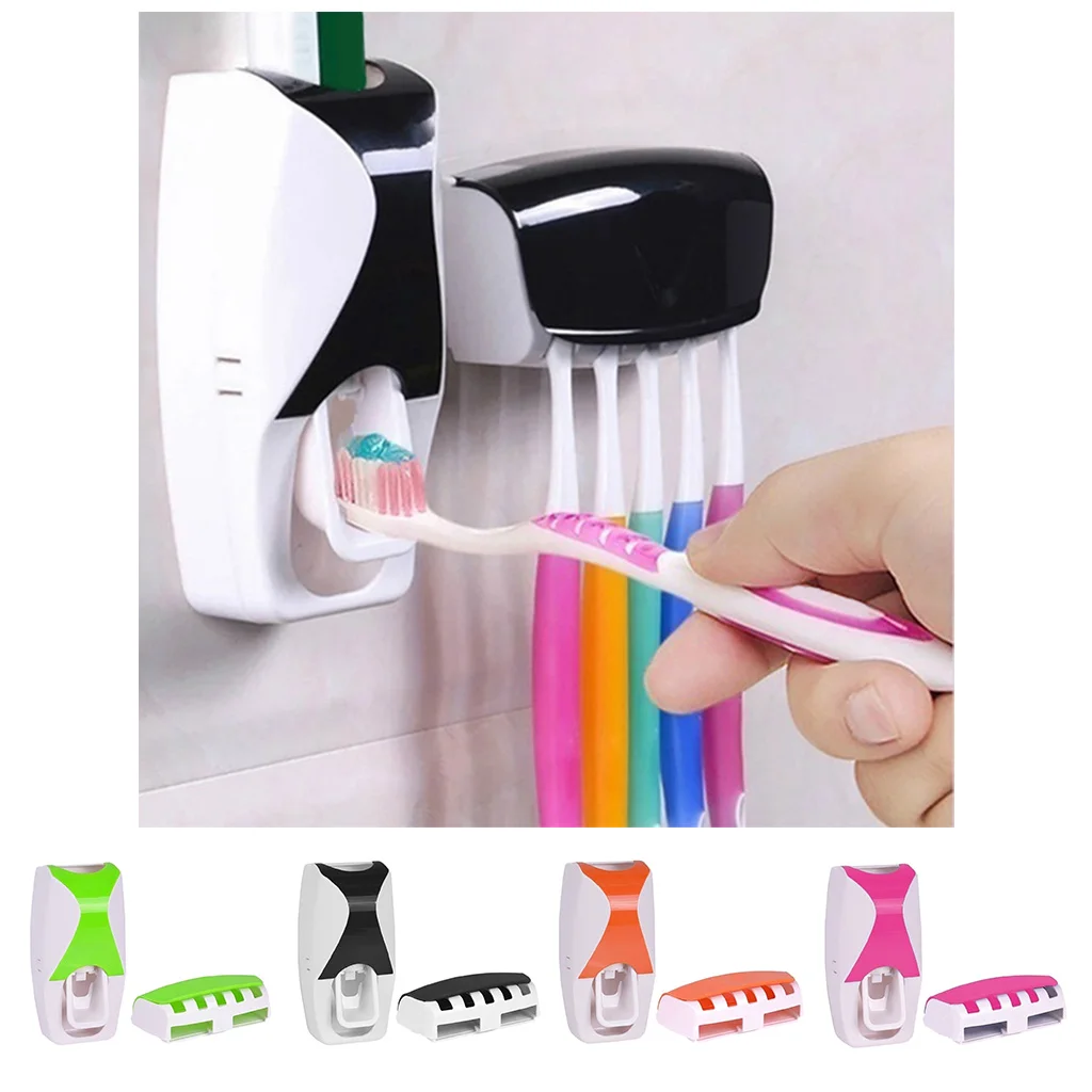 Kids Automatic Toothpaste Dispenser Toothbrush Holder Set Hygienic Economy